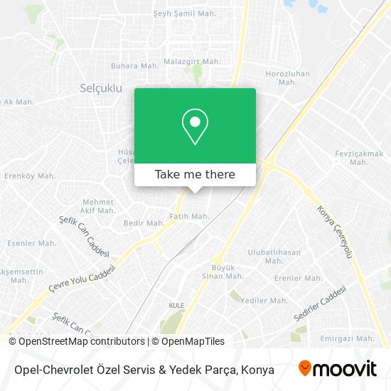 Opel-Chevrolet Özel Servis & Yedek Parça map