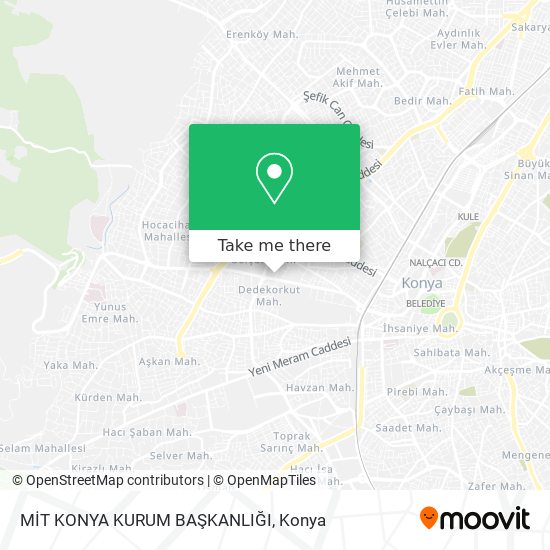 MİT KONYA KURUM BAŞKANLIĞI map
