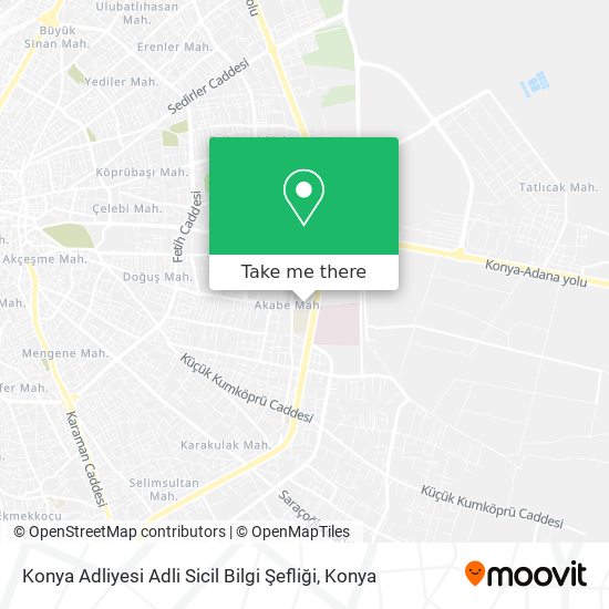 Konya Adliyesi Adli Sicil Bilgi Şefliği map