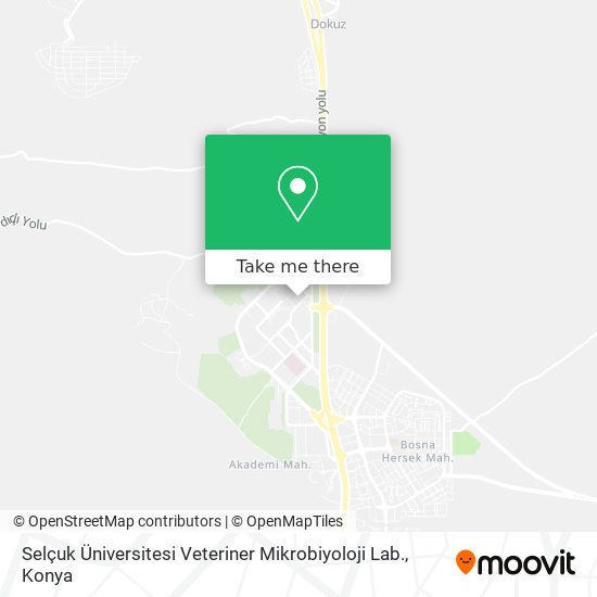 Selçuk Üniversitesi Veteriner Mikrobiyoloji Lab. map