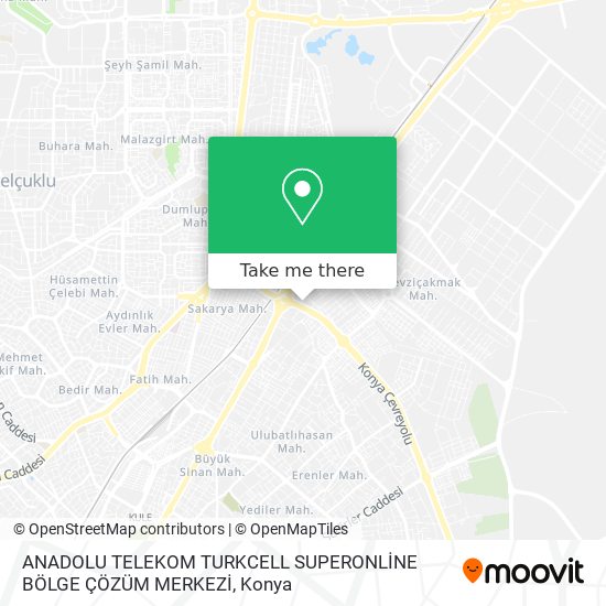 ANADOLU  TELEKOM  TURKCELL  SUPERONLİNE  BÖLGE  ÇÖZÜM  MERKEZİ map