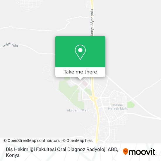 Diş Hekimliği Fakültesi Oral Diagnoz Radyoloji ABD map