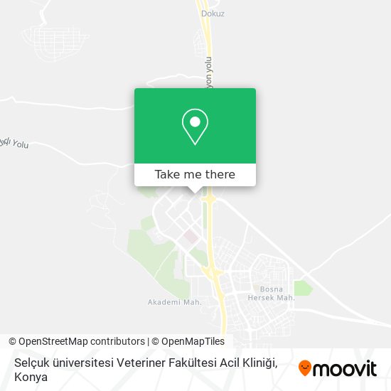 Selçuk üniversitesi Veteriner Fakültesi Acil Kliniği map