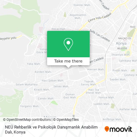 NEÜ Rehberlik ve Psikolojik Danışmanlık Anabilim Dalı map