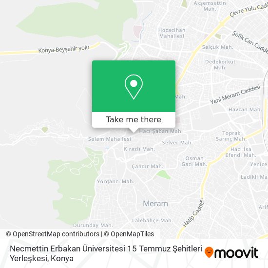 Necmettin Erbakan Üniversitesi 15 Temmuz Şehitleri Yerleşkesi map