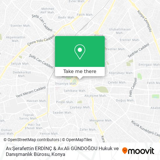 Av.Şerafettin ERDİNÇ & Av.Ali GÜNDOĞDU Hukuk ve Danışmanlık Bürosu map