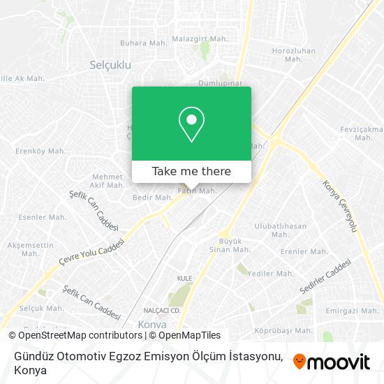 Gündüz Otomotiv Egzoz Emisyon Ölçüm İstasyonu map