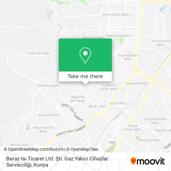 Beray Isı Ticaret Ltd. Şti. Gaz Yakıcı Cihazlar Servisciliği map