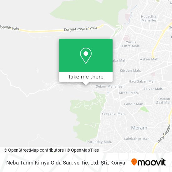 Neba Tarım Kimya Gıda San. ve Tic. Ltd. Şti. map
