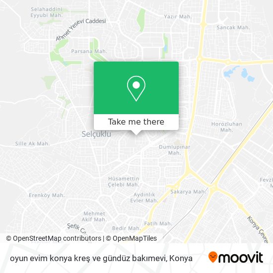 oyun evim konya kreş ve gündüz bakımevi map