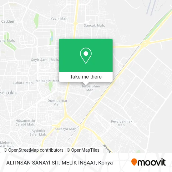 ALTINSAN SANAYİ SİT. MELİK İNŞAAT map