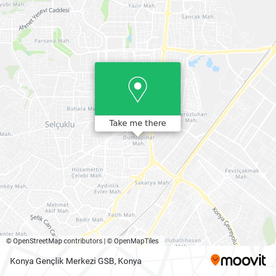 Konya Gençlik Merkezi GSB map