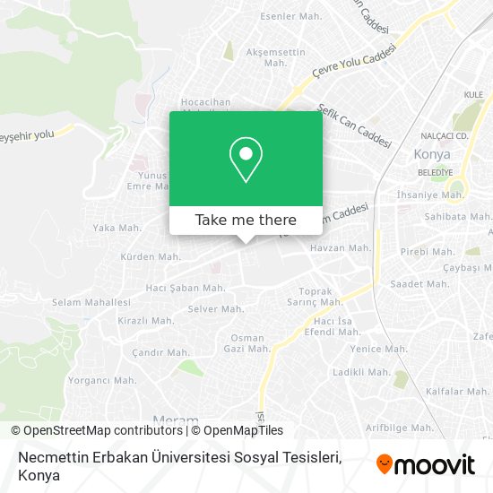 Necmettin Erbakan Üniversitesi Sosyal Tesisleri map
