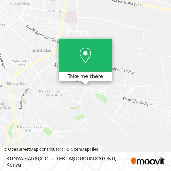 KONYA SARAÇOĞLU TEKTAŞ DÜĞÜN SALONU map