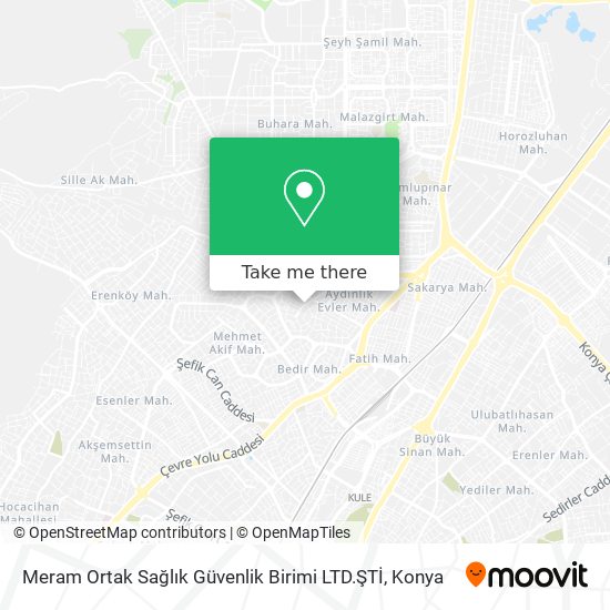 Meram Ortak Sağlık Güvenlik Birimi LTD.ŞTİ map