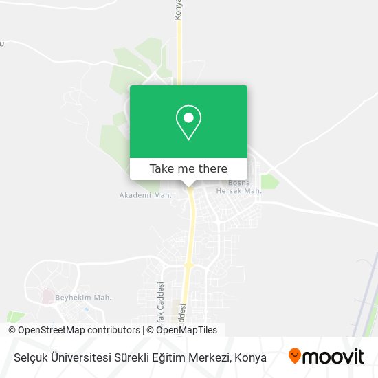 Selçuk Üniversitesi Sürekli Eğitim Merkezi map