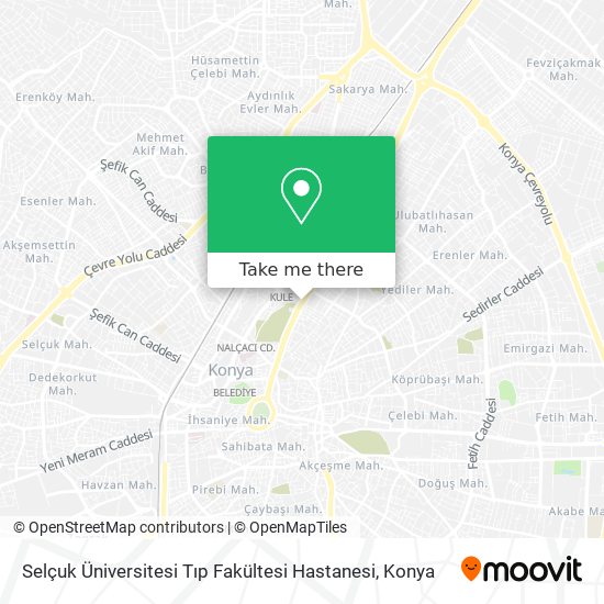 Selçuk Üniversitesi Tıp Fakültesi Hastanesi map