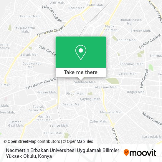 Necmettin Erbakan Üniversitesi Uygulamalı Bilimler Yüksek Okulu map