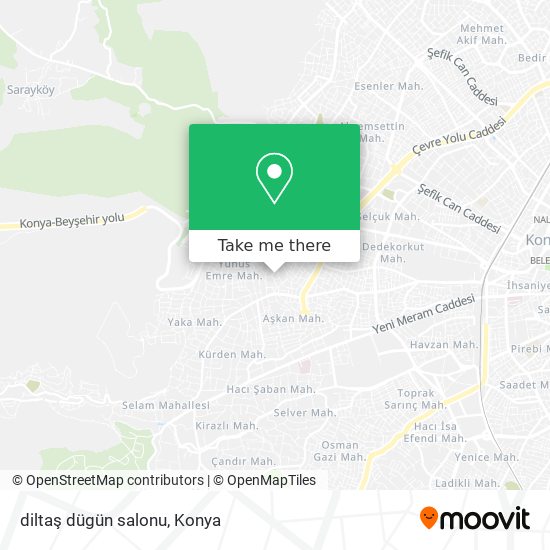 diltaş dügün salonu map