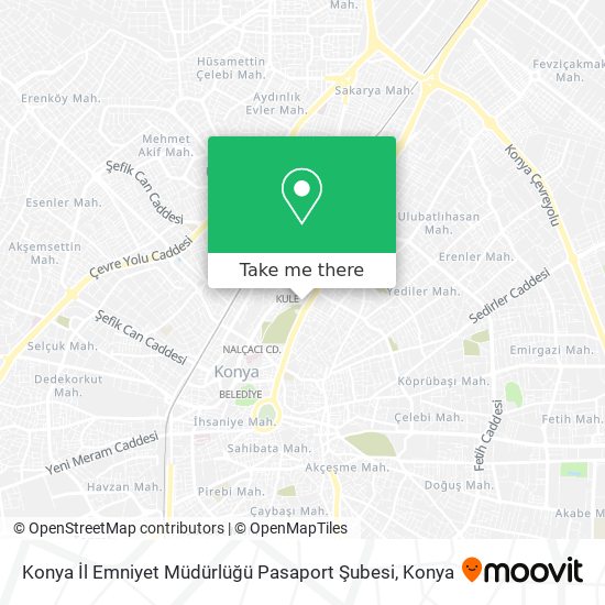 Konya İl Emniyet Müdürlüğü Pasaport Şubesi map