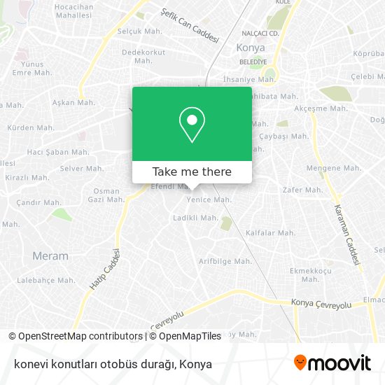 konevi konutları otobüs durağı map