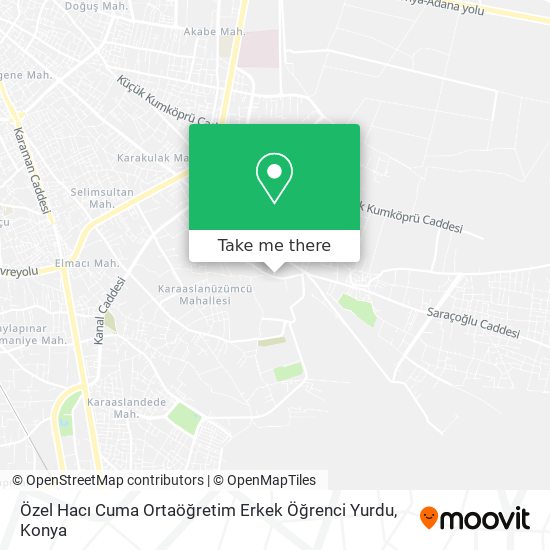 Özel Hacı Cuma Ortaöğretim Erkek Öğrenci Yurdu map