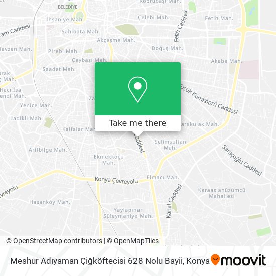 Meshur Adıyaman Çiğköftecisi 628 Nolu Bayii map