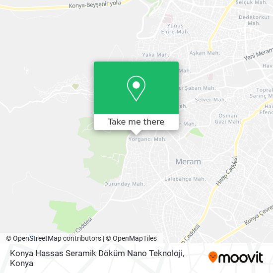 Konya Hassas Seramik Döküm Nano Teknoloji map