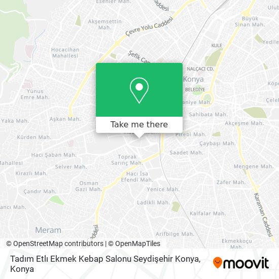 Tadım Etlı Ekmek Kebap Salonu Seydişehir Konya map
