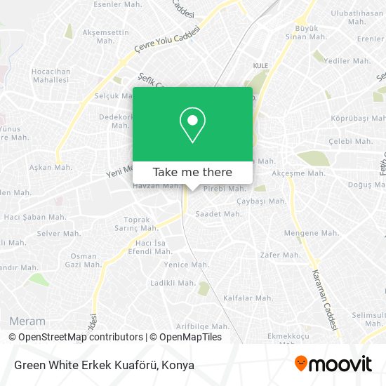 Green White Erkek Kuaförü map