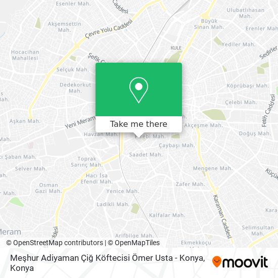 Meşhur Adiyaman Çiğ Köftecisi Ömer Usta - Konya map