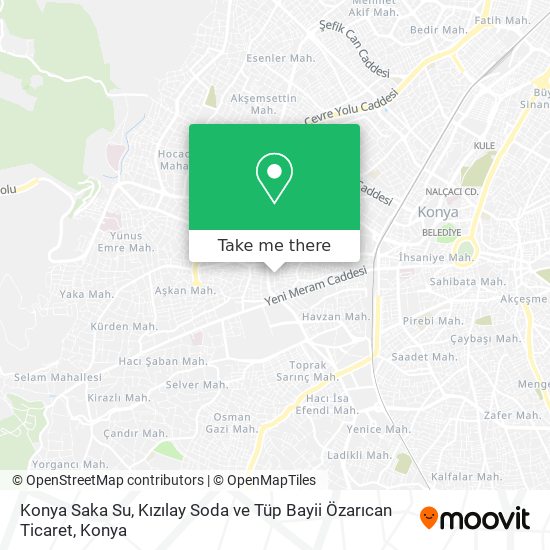 Konya Saka Su, Kızılay Soda ve Tüp Bayii Özarıcan Ticaret map