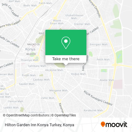 Hilton Garden Inn Konya Turkey map