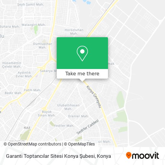 Garanti Toptancılar Sitesi Konya Şubesi map