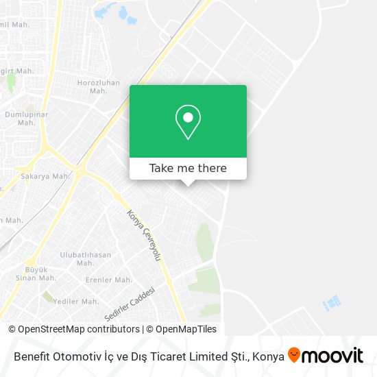Benefit Otomotiv İç ve Dış Ticaret Limited Şti. map