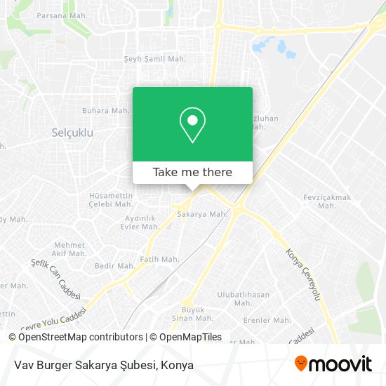 Vav Burger Sakarya Şubesi map