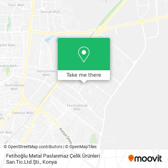 Fetihoğlu Metal Paslanmaz Çelik Ürünleri San.Tic.Ltd.Şti. map
