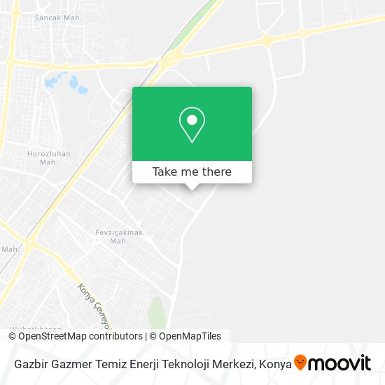 Gazbir Gazmer Temiz Enerji Teknoloji Merkezi map