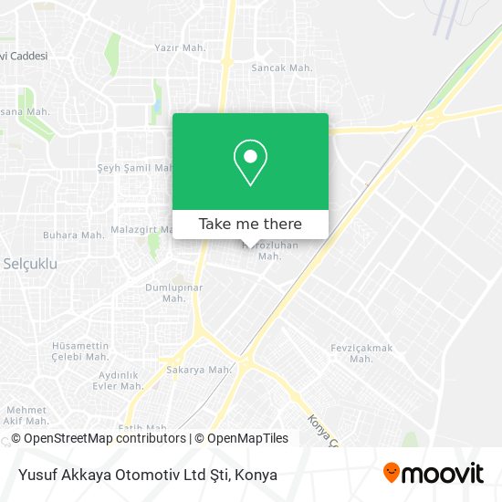 Yusuf Akkaya Otomotiv Ltd Şti map