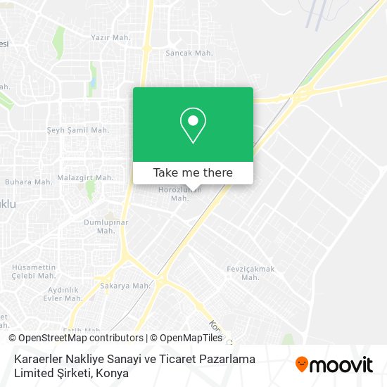 Karaerler Nakliye Sanayi ve Ticaret Pazarlama Limited Şirketi map