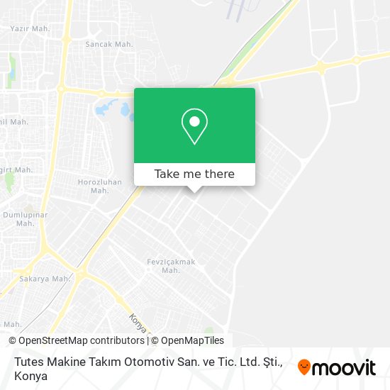 Tutes Makine Takım Otomotiv San. ve Tic. Ltd. Şti. map