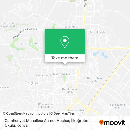 Cumhuriyet Mahallesi Ahmet Haşhaş İlköğretim Okulu map