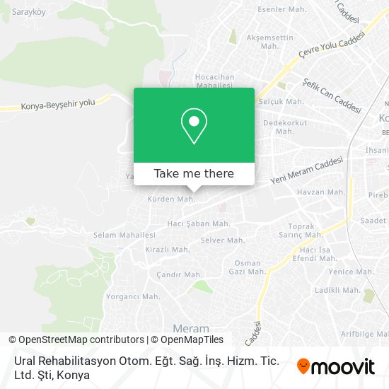 Ural Rehabilitasyon Otom. Eğt. Sağ. İnş. Hizm. Tic. Ltd. Şti map