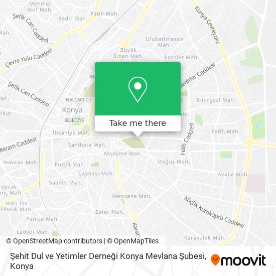 Şehit Dul ve Yetimler Derneği Konya Mevlana Şubesi map