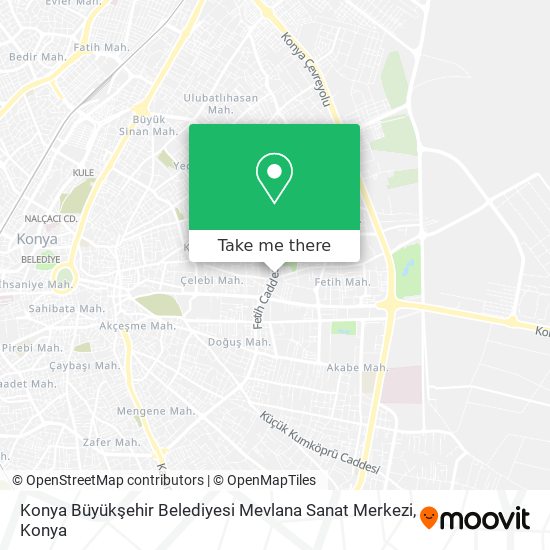 Konya Büyükşehir Belediyesi Mevlana Sanat Merkezi map