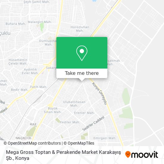 Mega Gross Toptan & Perakende Market Karakayış Şb. map