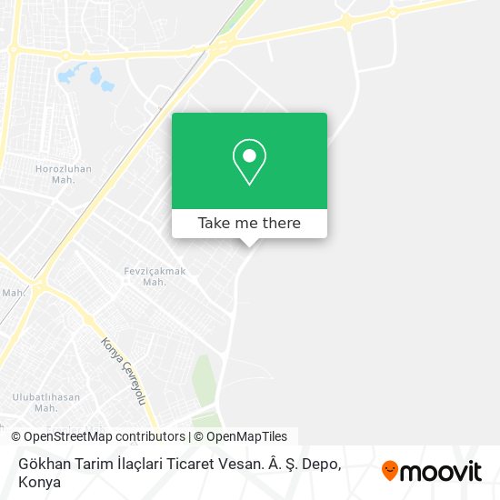 Gökhan Tarim İlaçlari Ticaret Vesan. Â. Ş. Depo map