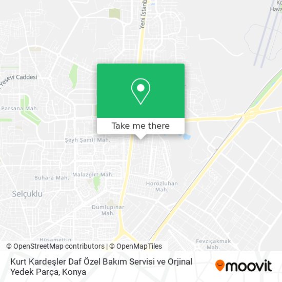 Kurt Kardeşler Daf Özel Bakım Servisi ve Orjinal Yedek Parça map