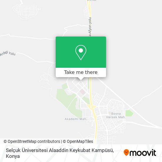 Selçuk Üniversitesi Alaaddin Keykubat Kampüsü map