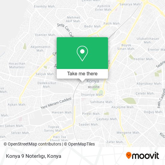 Konya 9 Noterlıgı map